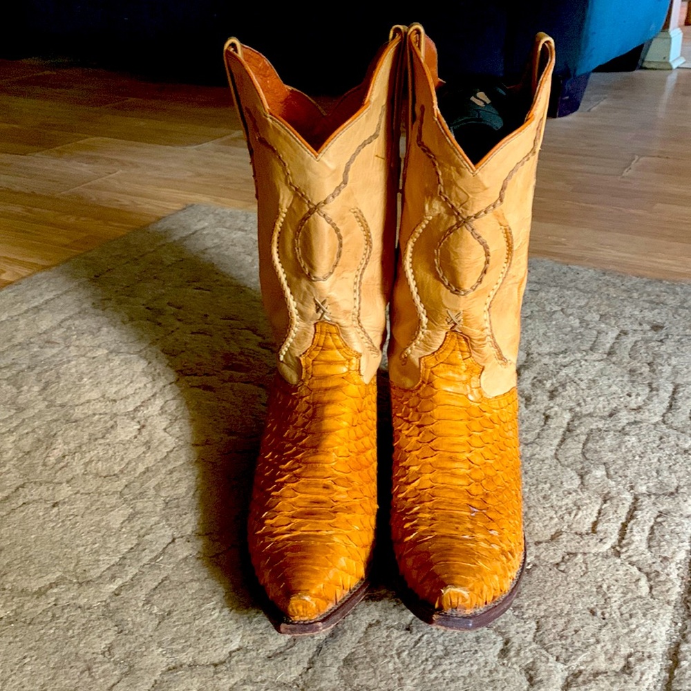 Dan Post Python skin mens boots sz 12.